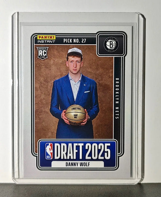 Danny Wolf Rookie 2025-26 Panini NBA #24 Draft Night Card Brooklyn Nets - Basketball Card Single