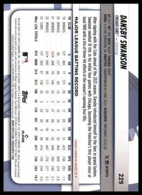 Dansby Swanson 2024 Topps Big League #229 Chicago Cubs - Baseball Card Single