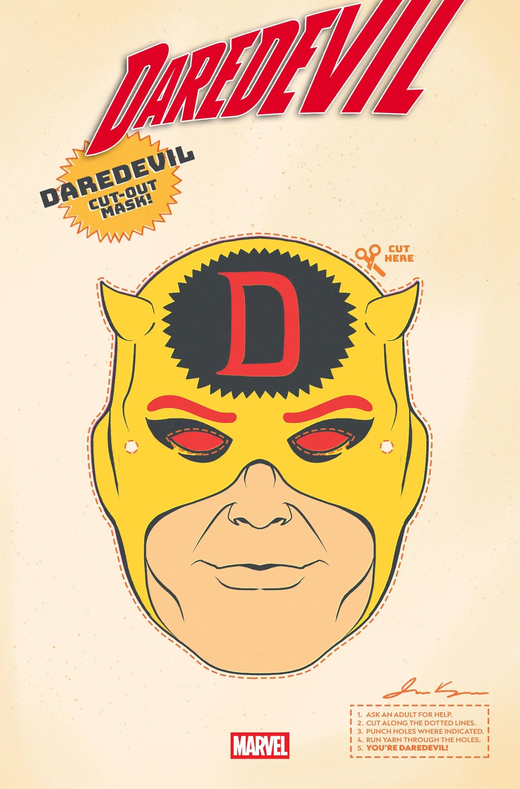 Daredevil #25 Retro Halloween Mask Variant - Comic Book