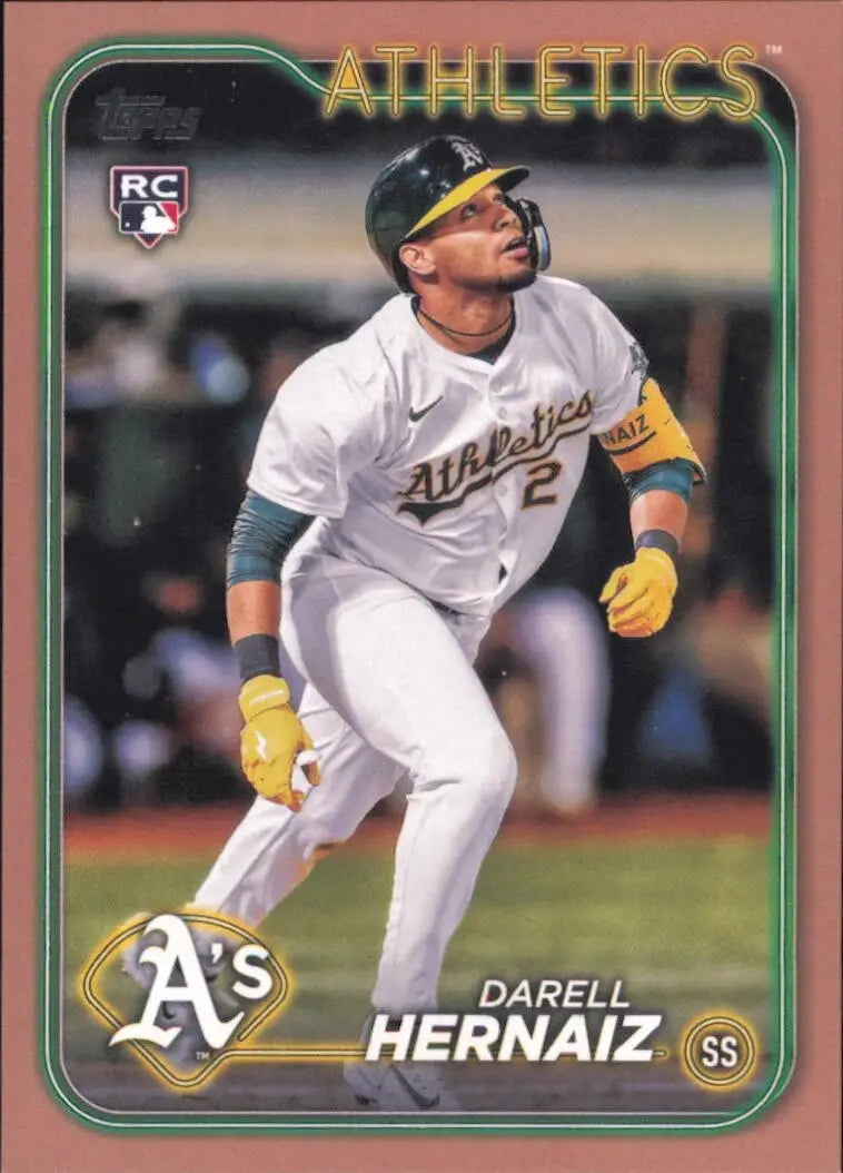 Darell Hernaiz Rookie 2024 Topps Update Gold /2024 #US132 Oakland Athletics Card - Baseball Card Single