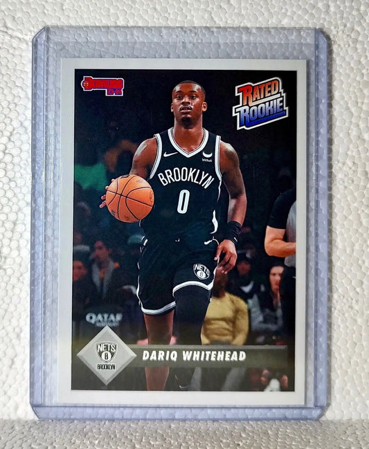 Dariq Whitehead 2023-24 Panini NBA #43 Rated Rookie Retro Card Nets 1/715 - Basketball Card Single