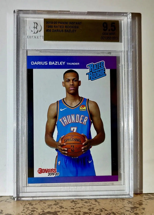 Darius Bazley 2019-20 Panini NBA #35 1989 Rated Rookies 1/3431 BGS 9.5 Thunder - Basketball Card Single