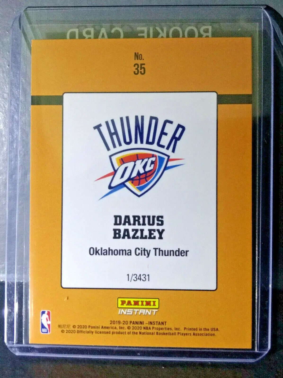 Darius Bazley 2019-2020 Panini NBA #35 Rated Rookie Retro Card 1/3431 - Basketball Card Single