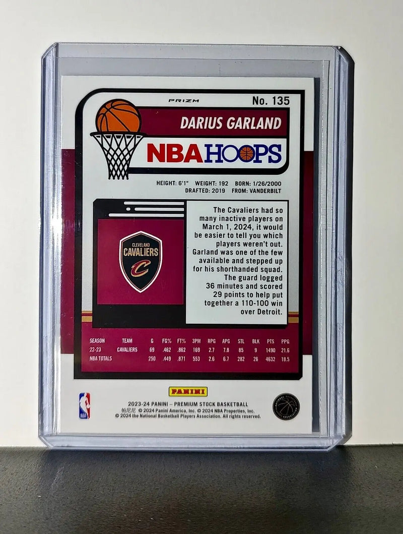 Darius Garland 2023-24 Panini Premium NBA Hoops #135 Disco Prizm Card Cavaliers - Basketball Card Single