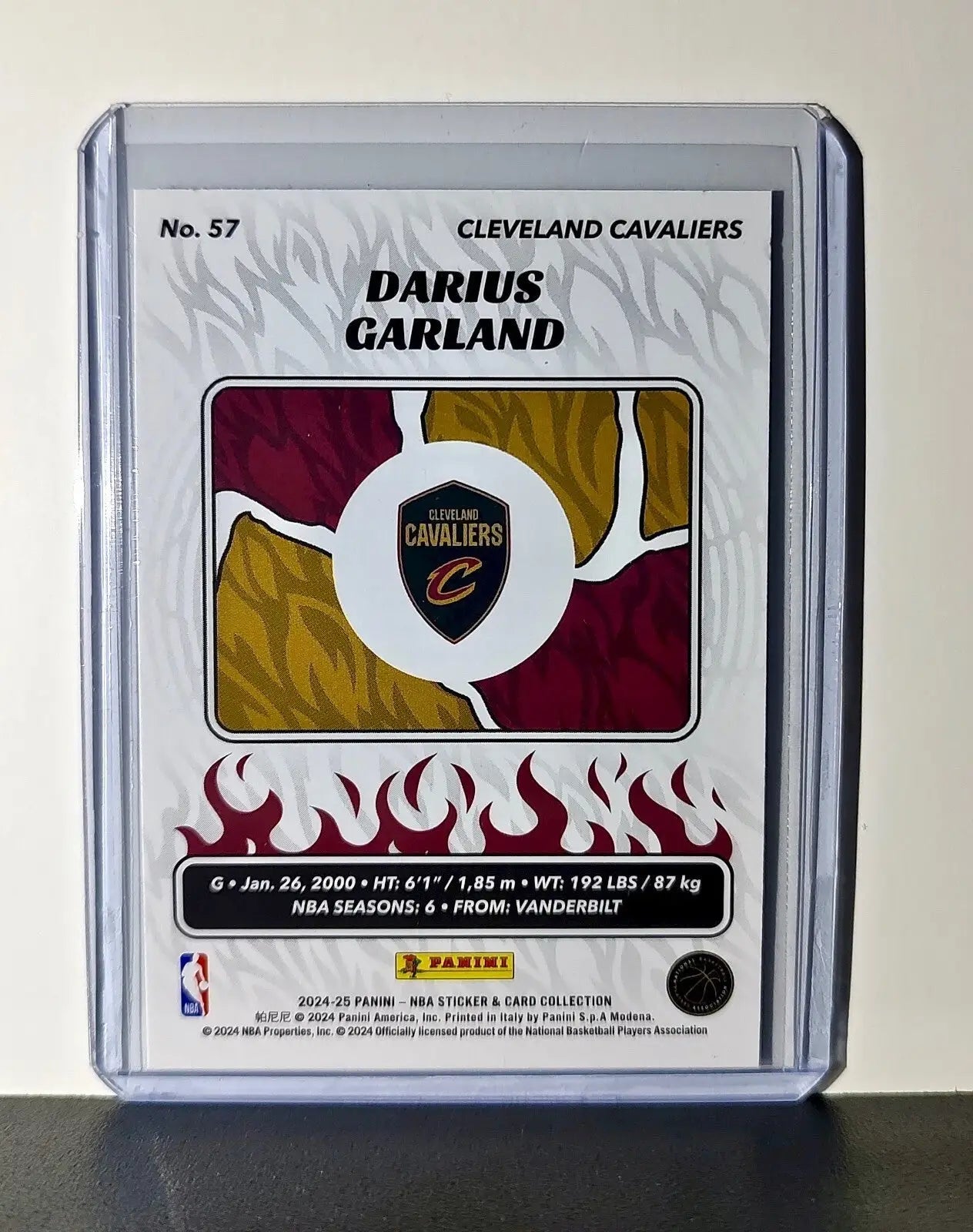 Darius Garland 2024-25 Panini NBA #57 Foil Sticker Card Cleveland Cavaliers - Basketball Card Single