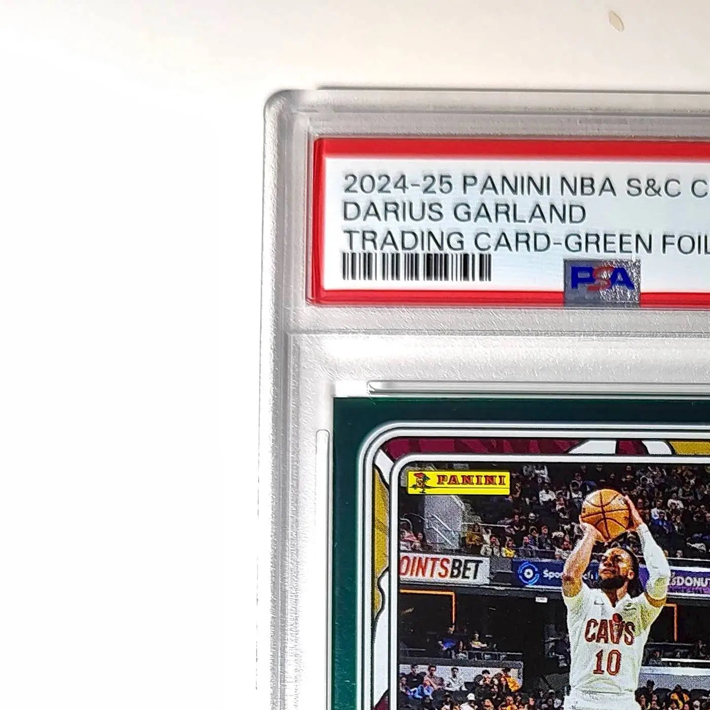 Darius Garland 2024-25 Panini NBA #57 Sticker 5/5 Green Foil PSA 8 NM-MT