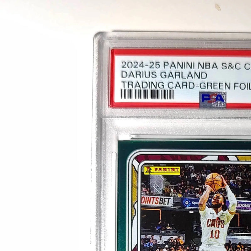Darius Garland 2024-25 Panini NBA #57 Sticker 5/5 Green Foil PSA 8 NM-MT