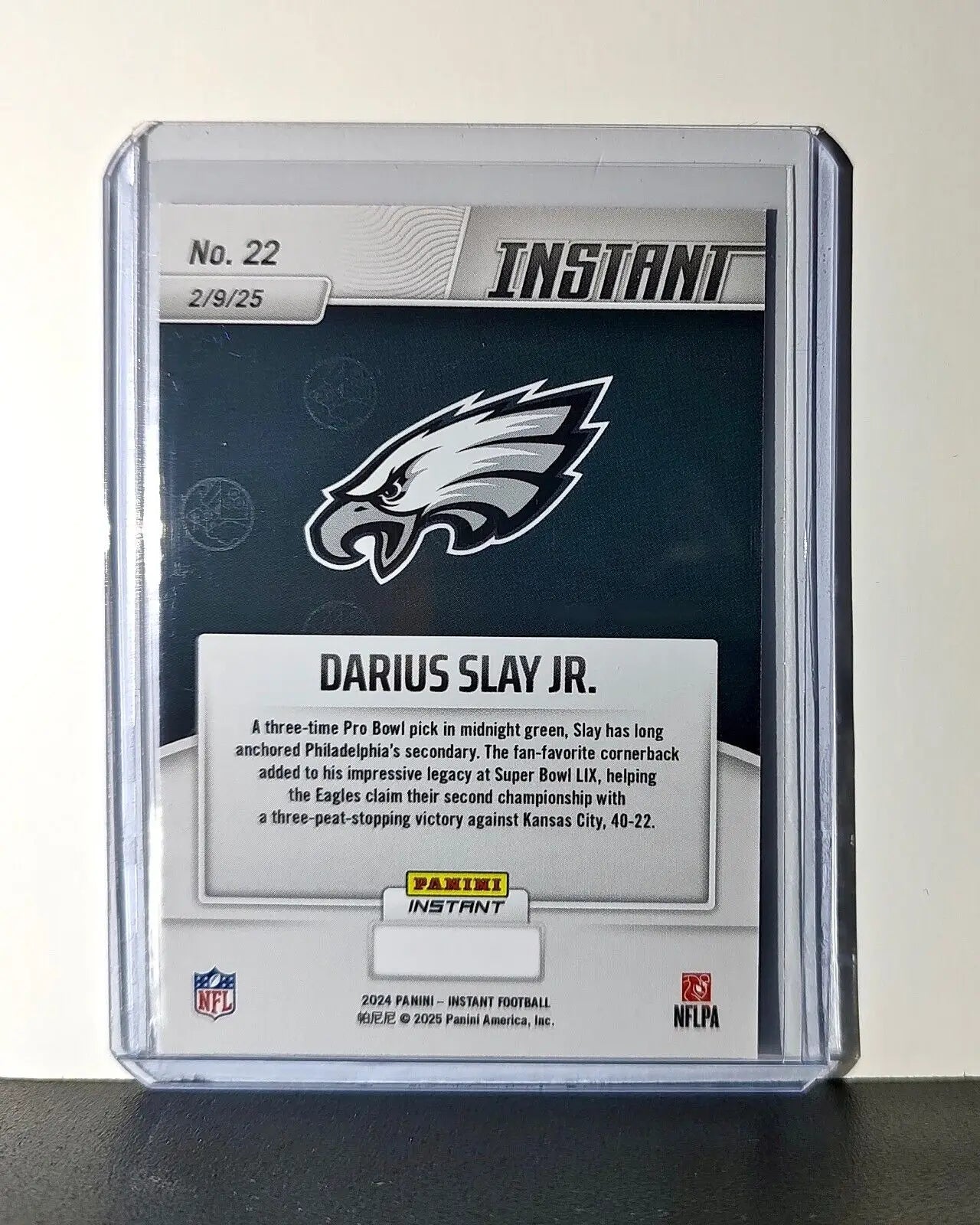 Darius Slay Jr. 2024 Panini Super Bowl LIX Champions NFL #22 Football Card - Football Card Single