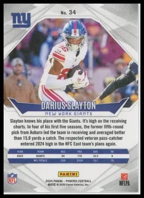 Darius Slayton 2024 Panini Phoenix #34 New York Giants