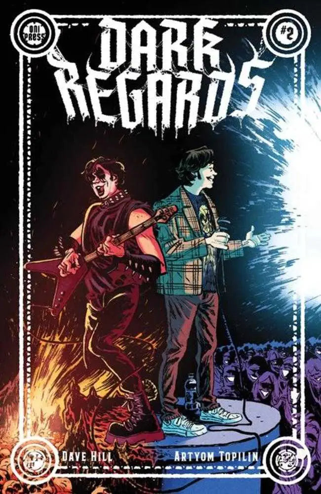 Dark Regards comic book cover by Artyom Topilin featuring black metal artwork and Dave Hill