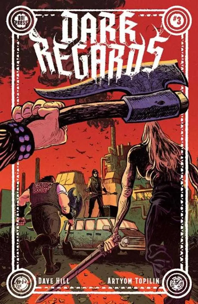 Comic book cover by Artyom Topilin featuring heavy metal art style for Dark Regards #3