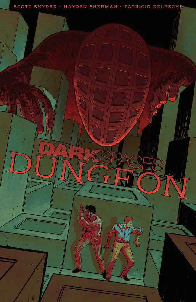 Comic book cover for Dark Spaces Dungeon showcasing a dark spaces dungeon theme