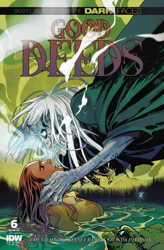 Comic book cover for Dark Spaces Good Deeds #6 with fantasy art and dark wings