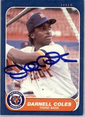 Darnell Coles - 1986 Fleer Update - #U-27 - AUTO Baseball - Baseball Card Single