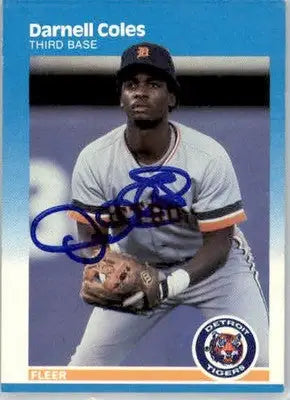 Darnell Coles - 1987 Fleer - #148 - AUTO Baseball - Baseball Card Single