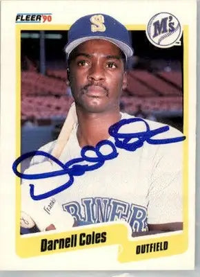 Darnell Coles - 1990 Fleer - #509 - AUTO Baseball - Baseball Card Single