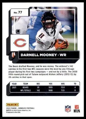 Darnell Mooney 2022 Donruss #77 Chicago Bears - Football Card Single