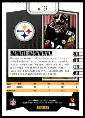 Darnell Washington Rookie 2023 Panini Absolute Retail #187 Pittsburgh Steelers - Football Card Single