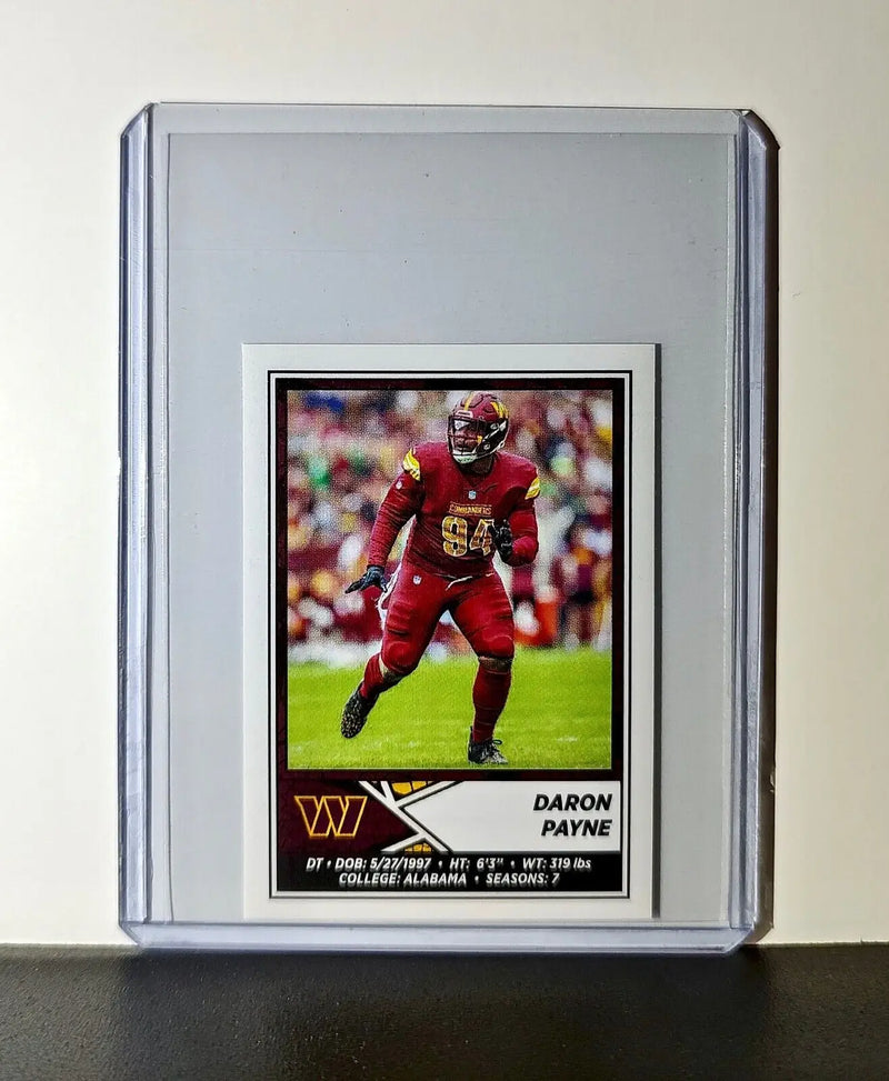 Daron Payne 2024 Panini NFL Sticker #353 Washington Commanders