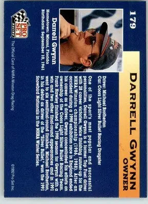 Darrell Gwynn - 1992 Pro Set NHRA - #179 - Racing - Racing Card Single