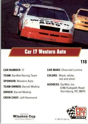Darrell Waltrip - 1991 Pro Set - #118 - Racing - Racing Card Single