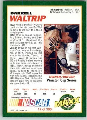 Darrell Waltrip - 1993 Maxx - #17 - Racing - Racing Card Single