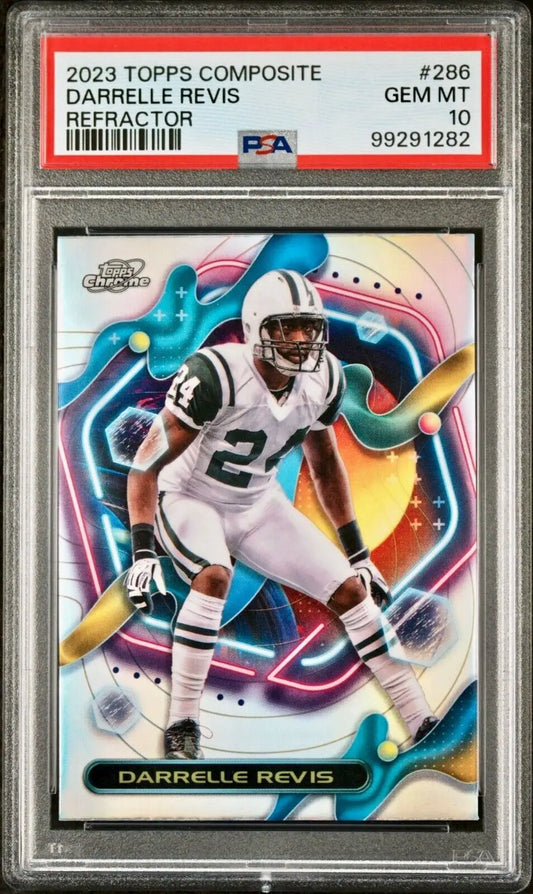 Darrelle Revis 2023 Topps Chrome Cosmic Refractor NFL #286 Football Card PSA 10 - Football Card Single