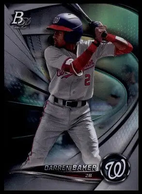 Darren Baker 2022 Bowman Platinum Top Prospects #TOP-62 Washington Nationals - Baseball Card Single