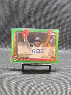 Darren Baker Auto 2025 Topps Chrome Update Rookie #CRDA-DB Green Refractor /99 - Baseball Card Single