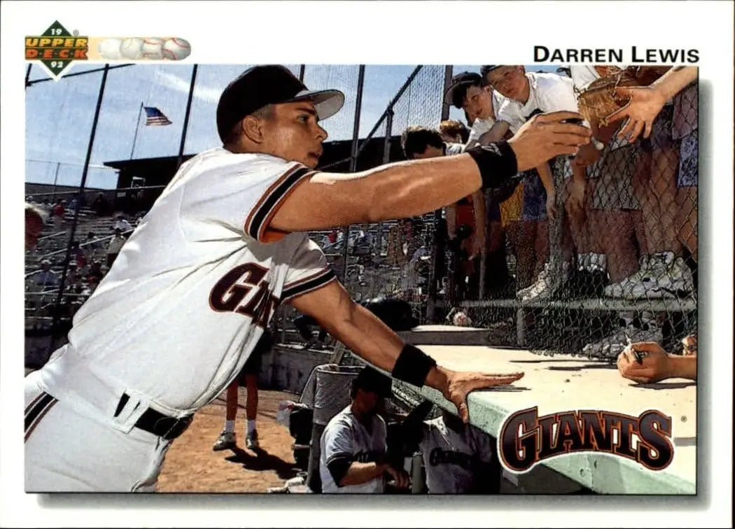 Darren Lewis 1992 Upper Deck MLB #565 Baseball Card San Francisco Giants