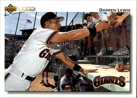 Darren Lewis 1992 Upper Deck MLB #565 Baseball Card San Francisco Giants - Baseball Card Single