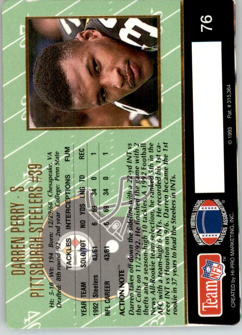 Darren Perry - 1993 Action Packed - #76 - Football - Football Card Single