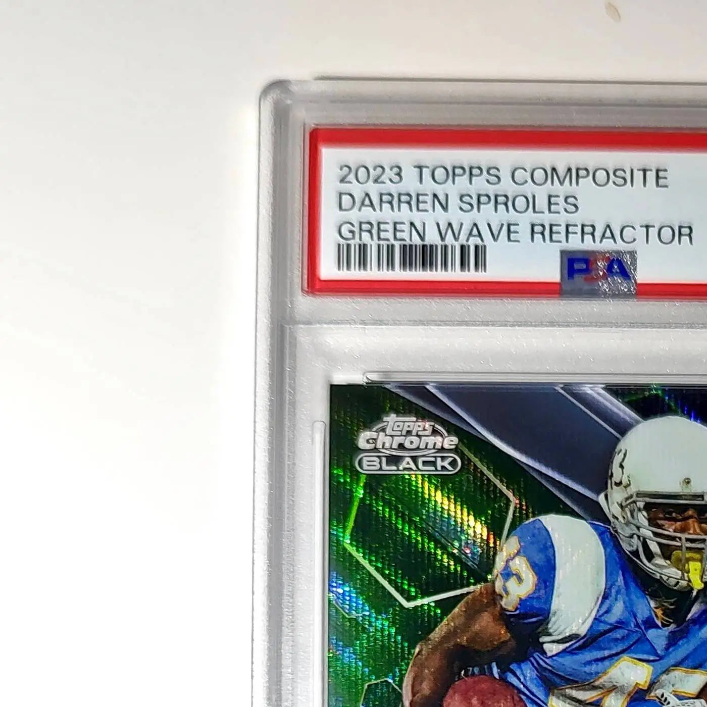 Darren Sproles 2023 Topps Chrome Black #143 Green Wave Refractor 52/99 PSA 9