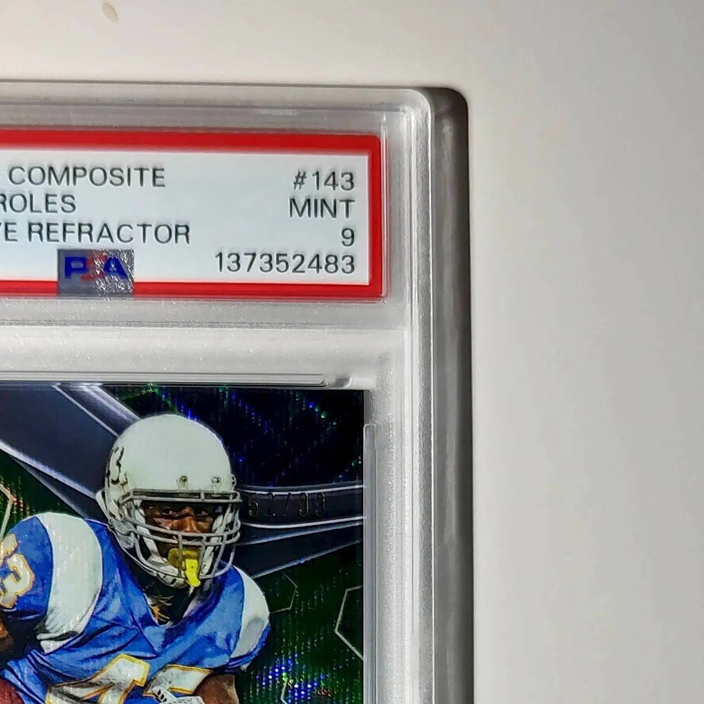 Darren Sproles 2023 Topps Chrome Black #143 Green Wave Refractor 52/99 PSA 9