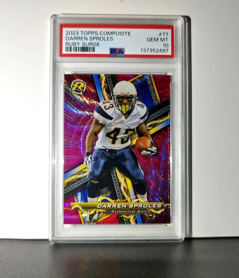 Darren Sproles 2023 Topps Resurgence #77 Ruby Surge 058/199 PSA 10 Gem Mint
