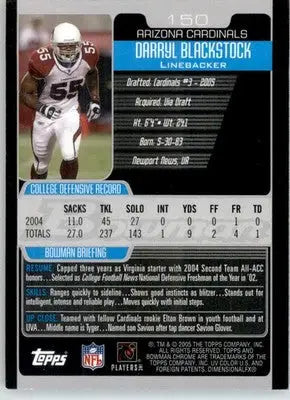 Darryl Blackstock - 2005 Bowman Chrome - #150 - RC Football - Football Card Single