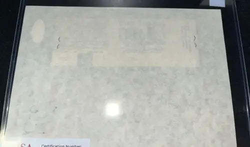 Graded paper currency with Darryl Kile signed ticket display for Houston Astros memorabilia