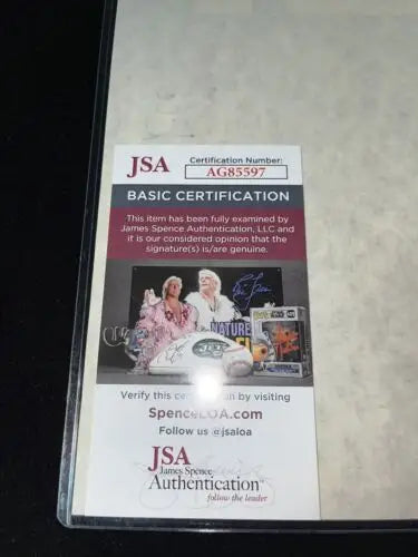 JSA authentication sticker on Darryl Kile 1993 No-Hitter Ticket Display Houston Astros