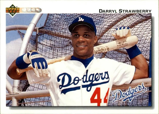 Darryl Strawberry 1992 Upper Deck MLB #174 Baseball Card Los Angeles Dodgers - Baseball Card Single