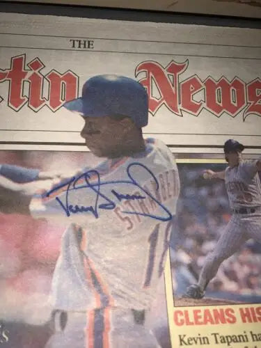 Autographed Darryl Strawberry Sporting News cover with JSA COA for trading cards collectors
