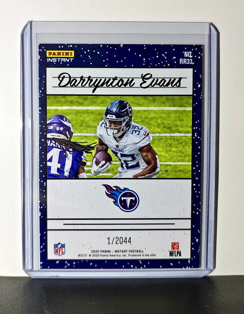 Darrynton Evans Rookie 2020 Panini NFL #33 Rated Rookie Card Tennessee Titans