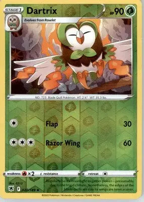 Dartrix - SWSH10: Astral Radiance - Reverse Holo LP - #020/189 - Pokémon Card Single