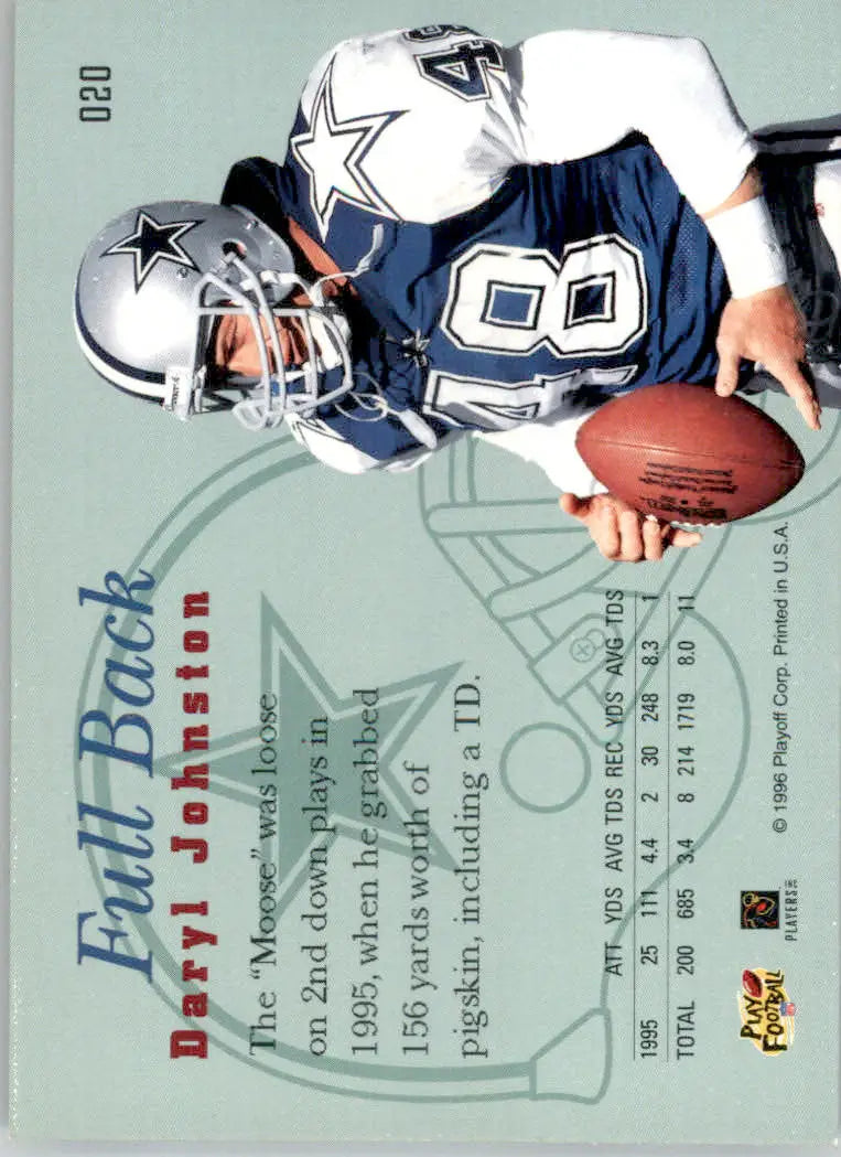 Daryl Johnston - 1996 Playoff Prime - #020 - Football - Football Card Single