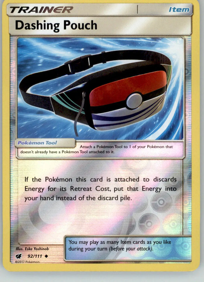 Dashing Pouch - Crimson Invasion - 92/111 - Reverse Holo LP Pokemon - Pokémon Card Single