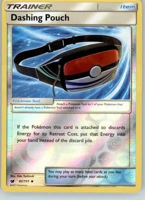 Dashing Pouch - SM - Crimson Invasion - 92/111 - Reverse Holo LP - Pokémon Card Single