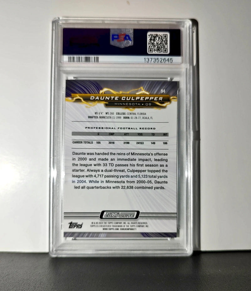 Daunte Culpepper 2023 Topps Resurgence #94 Blue and Orange Spark PSA 10 Gem Mint