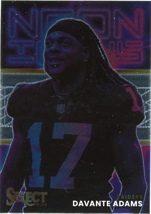 Davante Adams 2022 Panini Select Neon Icons #NI-8 Las Vegas Raiders Football NFL - Football Card Single