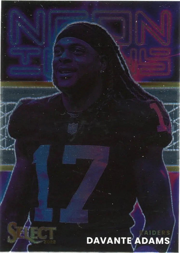 Davante Adams 2022 Panini Select Neon Icons #NI-8 Las Vegas Raiders Football NFL - Football Card Single