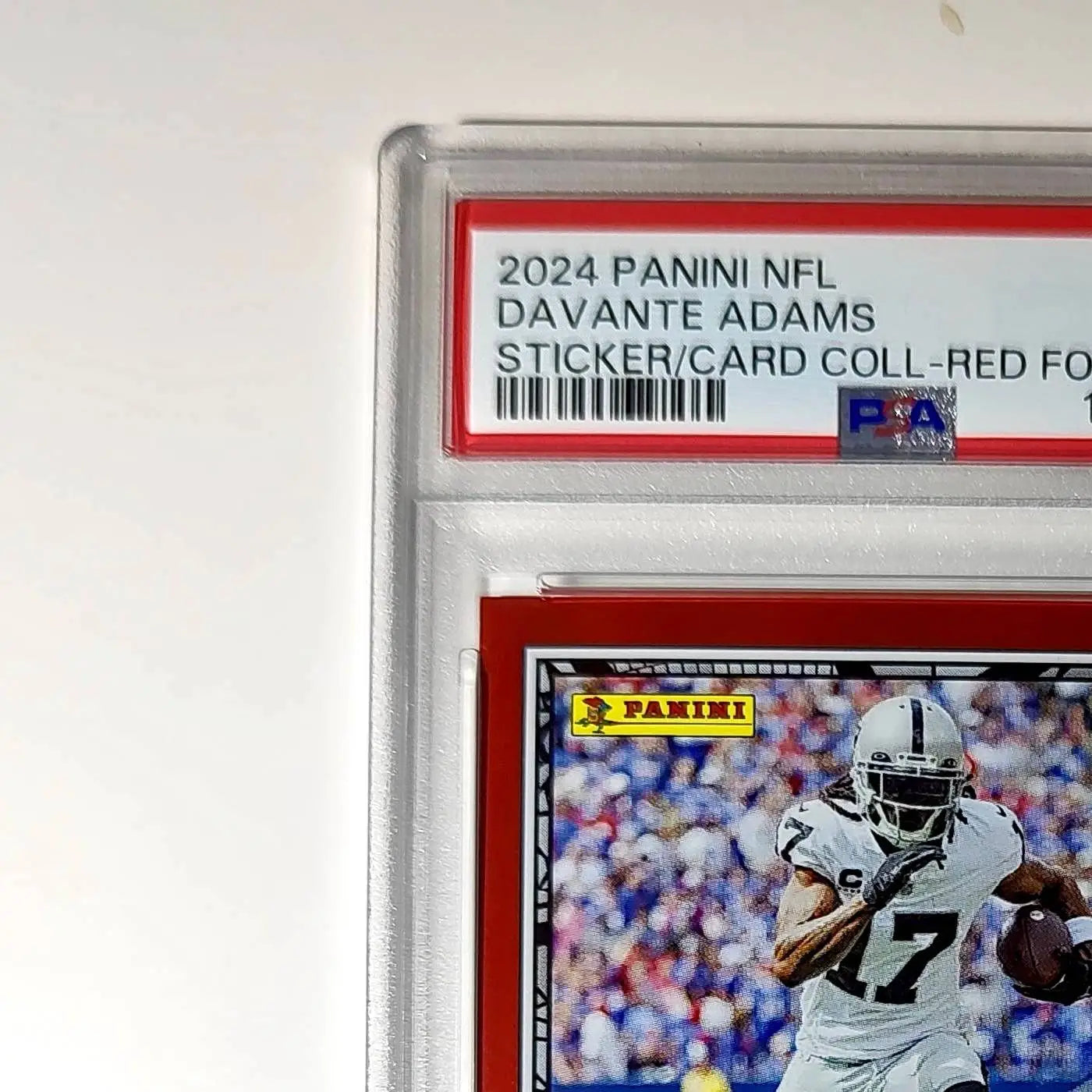 Davante Adams 2024 Panini Sticker Collection 097/299 #35 Red Foil PSA 8 NM-MT