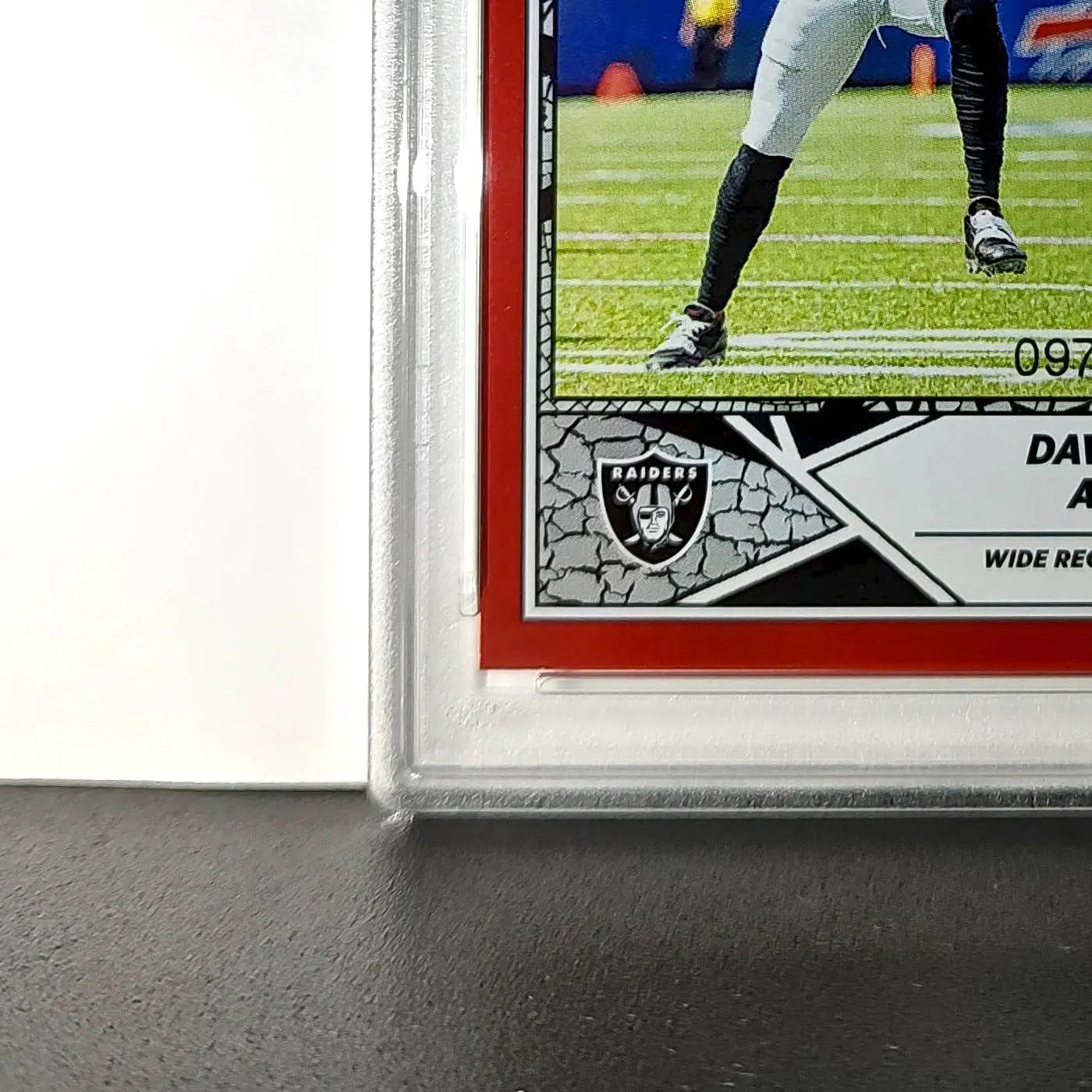 Davante Adams 2024 Panini Sticker Collection 097/299 #35 Red Foil PSA 8 NM-MT